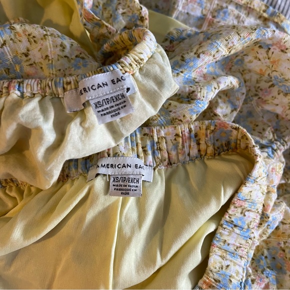 American Eagle 2 Piece Top & Shorts Set Floral Prairie Print Size XS - Picture 5 of 7